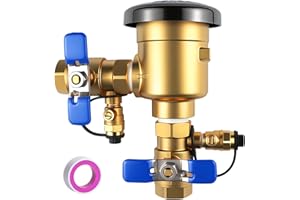 UHARBOUR 1" 720A Pressure Vacuum Breaker Assembly, Heavy Duty Brass Irrigation/Sprinkler Backflow Preventer, Comes with Teflon Tape, Pressure Up to 400PSI