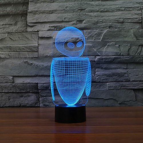 Saiam 7 Colors Amazing Optical Illusion 3D LED Lamp Cool Alien Shapes Art Sculpture Lights Produces Unique Lighting Effects And 3D Visualization For Home Décor
