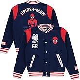 Marvel Spiderman Boys Snap Varsity Jacket - Kids Letterman Jacket - Stylish Snap Button Kids Jackets