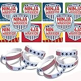 24 American Ninja Warrior Party Favor Stickers & 12 Stars Youth Wristbands