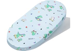 VUCWS 17" x 29" x 1.25" Baby Bassinet Mattress Pad Gel Memory Foam Fit Fit for Safety 1st/ Delta Children Slumber/Baby Delight Go with Me Slumber Rockin and Moses Basket