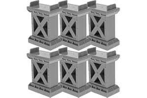 SAFIGLE 6pcs Train Bridge Pier Track Railway Accessories：Elevation Support Blocks for Toy Sets Compatible with Major Wooden Train Brands Ideal for Creative Play