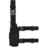 Tactical Holster/Leg Holster/Drop Leg Bag, Adjustable Right Leg Handgun Holster, Airsoft Gun Holder, Pistol Pack/Pouch/Case Bag for Hunting, Gun Training (Black)