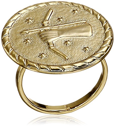 Mercedes Salazar Gold Sagittarius Coin Ring, Size 7 Mercedes Salazar Gold Sagittarius Coin Ring, Size 7
