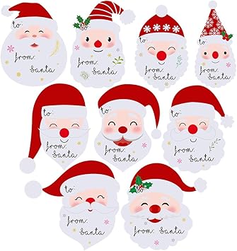 Amazon Com Winlyn 8 Sheets 144 Pcs From Santa Stickers Christmas Labels Stickers Name Stickers In Assorted Cute Smile Santa Claus Designs For Holiday Festive Wrapping Party Favors Office Products Amazon Com Winlyn 8 Sheets 144 Pcs From Santa Stickers Christmas Labels Stickers Name Stickers In Assorted Cute Smile Santa Claus Designs For Holiday Festive Wrapping Party Favors Office Products