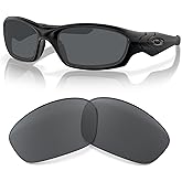 Oakley Straight Jacket Replacement Lenses for Men for Women | In Black Iridium &amp; Gray. Bonus kit: cleaning spray, cloth, screwdriver &amp; mirror.