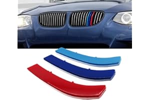 NYZAUTO M-Colored Stripe Grille Insert Trims Compatible with BMW 2011-2013 E92/E93 LCI 3 Series Coupe 328i 335i 335is (13 Beam)