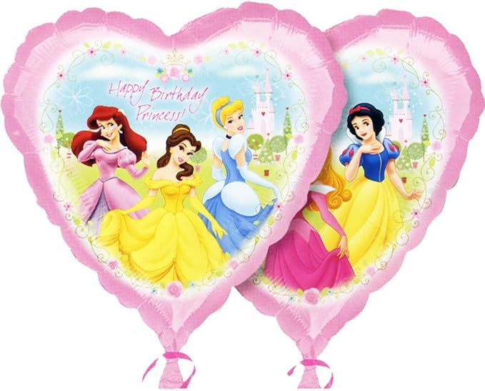 Happy Birthday Disney Princesses 18" Heart Shaped Balloon