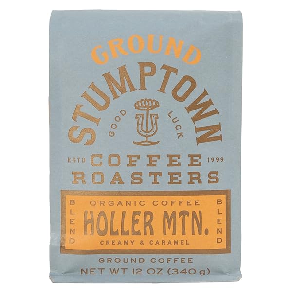 STUMPTOWN COFFEE ROASTERS, ORGANIC MEDIUM ROAST GROUND COFFEE – HOLLER MOUNTAIN 12 OUNCE BAG, FLAVOR NOTES OF CITRUS ZEST, CARAMEL AND HAZELNUT