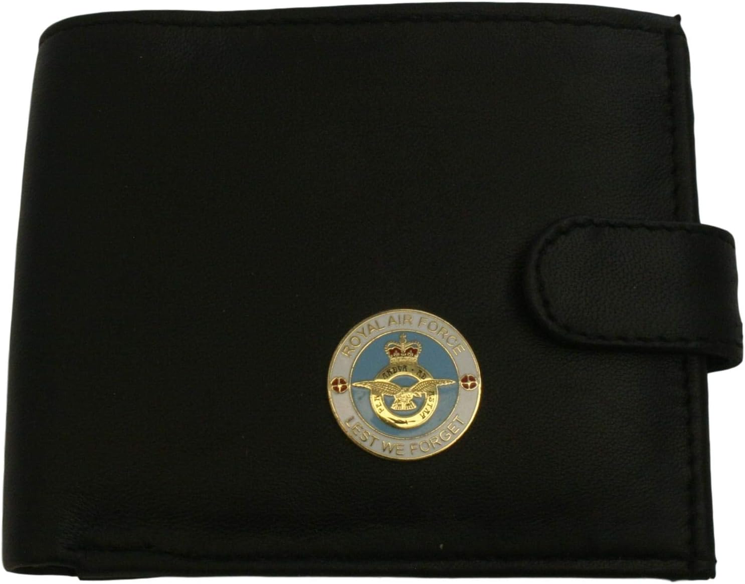 Gamekeepers Cottage giftsRAF"Lest We Forget" Black Leather Mens Wallet RFID Protection ME61