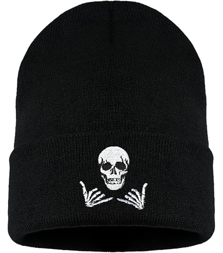 Marvel Venom Beanie Hat, Winter Knit Cap with Cuff and Face Design