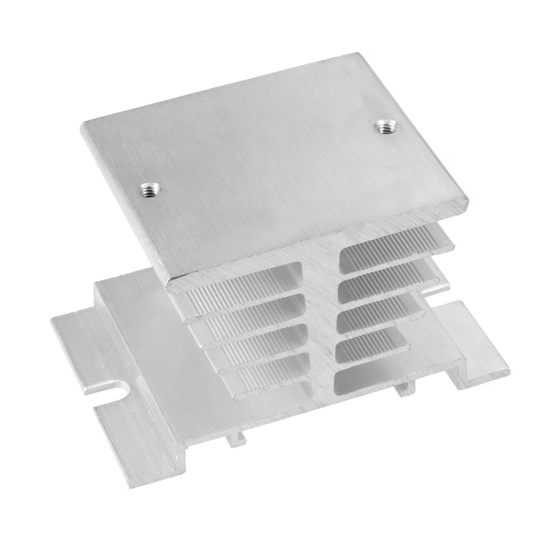 Sourcingmap Aluminum Heat Sink SSR Dissipation for Single Phase Solid State Relay 10A-40A