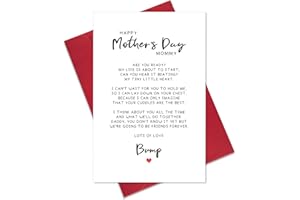 Ogeby Happy Mothers Day Gifts for Mom to Be, Lovely Mother’s Day Poem Card from Bump, Cute Pregnancy Announcement Card Gift
