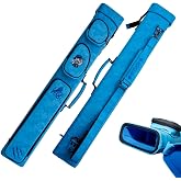 KONLLEN Pool Cue Case 2x4 Hard Pool Stick Case with Multi-pocket Holds 2 Butts 4 Shafts Billiards Cue Bag with Adjustable Shoulder Straps for Adults