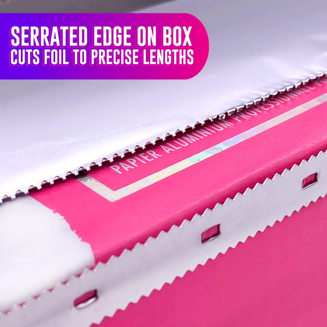 Colortrak Professional Highlighting Foil Roll, Integrated Blade on Box For Precision Length Cuts, Economical Roll Eliminates Waste, Silver, Roll Measures 5 inches x 1350 feet