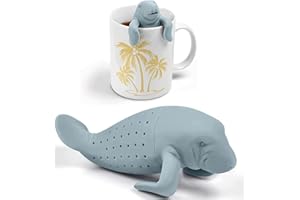 BEGAO Manatee Silicone Tea Infuser, Tea Strainer, Tea Infuser for Loose Leaf, Cute Loose Leaf Tea Steeper Ideal Gift for Tea Lovers (Manatee) by YXXYDS
