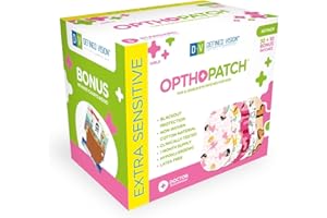 Opthopatch Kids Eye Patches - Fun Girls Design [Series I] - 30 + 10 Bonus Latex Free Hypoallergenic Cotton Adhesive Bandages for Amblyopia and Cross Eye - Reward Chart Poster by Defined Vision