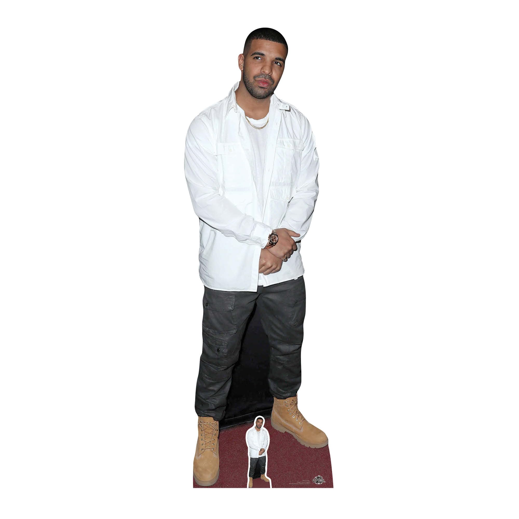 Celebrity Standee Drake Life Size Cardboard Cut Out with Table Top Mini Cut Out, Multi colour