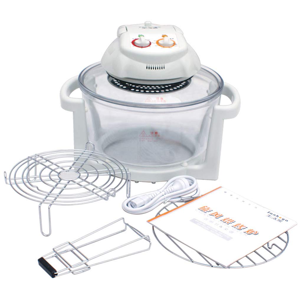 コンビニ受取対応商品 13qtオイルフリーフライヤーエアフライヤーオーブン 自動対流対流ターボブロイラートースターオーブン焼き器 焼く グリル スチームブロイル ロースト ホワイト ガラス B07mcp8d2v 大流行中 Hrm Partners Com