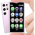 S23Pro 3G Mini Smartphone 3.0 Inch WiFi GPS RAM 2GB ROM 16GB Quad Core MTK6580 Android 8.1 Cell Phones Slim Body HD Camera Dual Sim Cute Palm Smartphone (Light Purple)