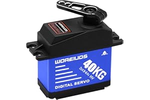 WOAEIUOS 40KG RC Digital Servo Coreless Servo, High Torque Waterproof Metal Gear Servo with 25T Servo Horn 1/10 1/8 RC Car RC Crawler Robot Boat