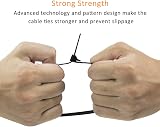 Meccion 100 Piece Releasable Cable Ties Heavy Duty Nylon 250mm Black view 4
