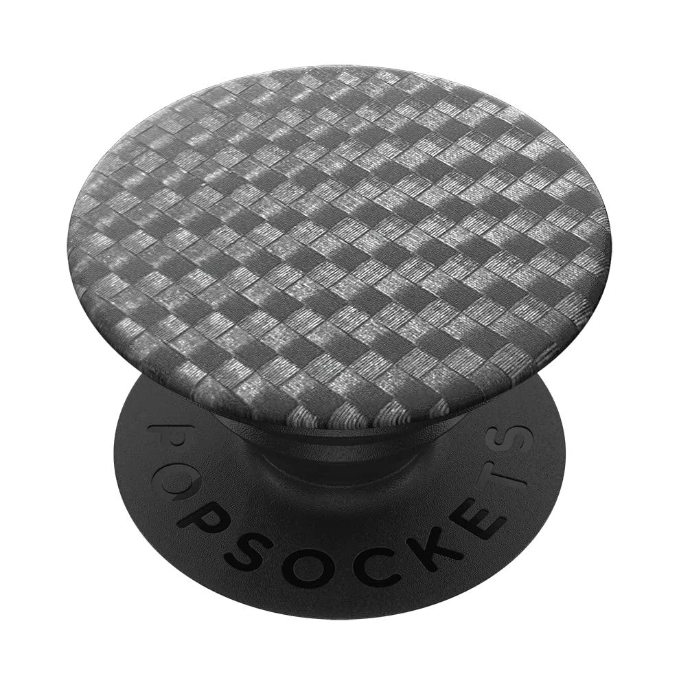 PopSockets: PopGrip Expanding Stand and Grip with a Swappable Top for Phones & Tablets - Carbonite Weave — image 1
