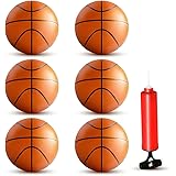 BestKid Ball Mini Basketball Set – 6Pcs of 6" Inflatable Miniature Basketball Set with Included Pump and Needle – Durable Rub