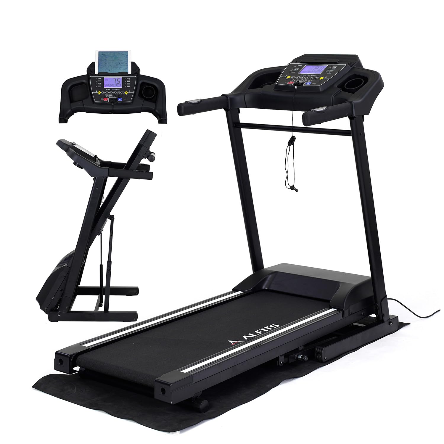 【Amazon.co.jp限定】 アルインコ(Alinco) (ALINCO) ランニングマシン ダイエット器具 健康器具 ダイエットマシン AFR1119A テレビで紹介された 組立簡単 心拍測定 簡単移動 タブレットトレー プログラム機能 折畳み 広い走行面 トレッドミル 電動ウォーカー 傾斜 電動商品画像