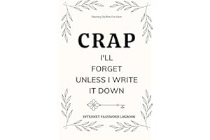 Stocking Stuffers For Mom: I'll Forget Unless I Wrıte It Down Internet Password Log Book Organizer For Home Office, Great Christmas Gift