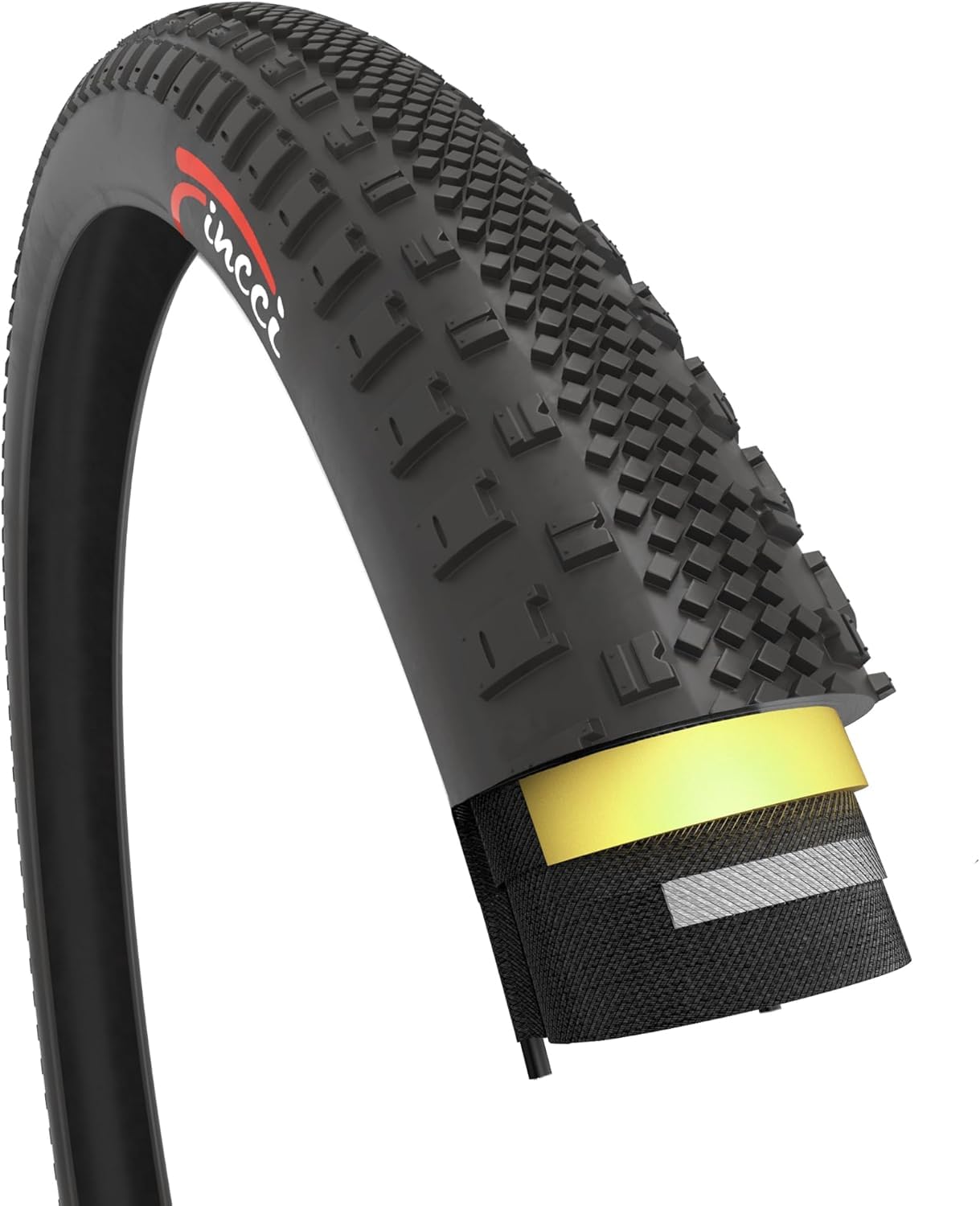 Fincci 700 x 38c 40-622 Gravel Tyre with 1mm Antipuncture Protection for Electric Road MTB Mountain Hybrid Bike Bicycle