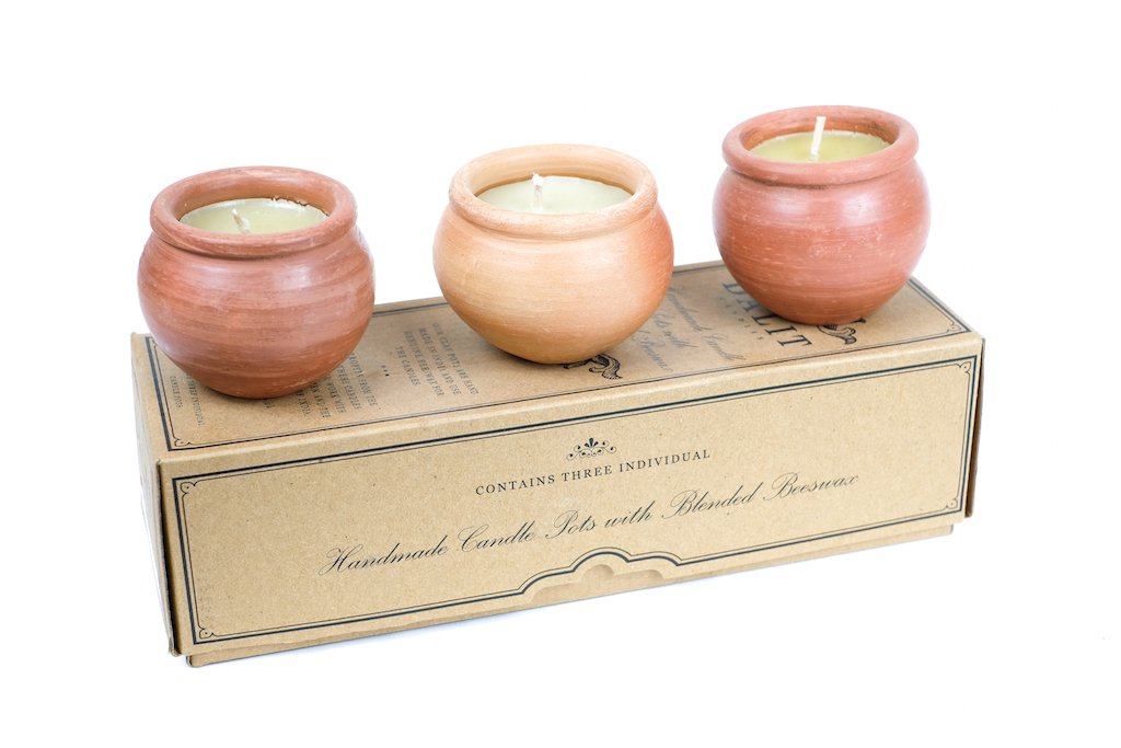Dalit Candles 7cm Round Clay Pot Candle, Terracotta Amazon.co.uk Kitchen & Home