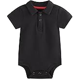 FITFIFTH POD Baby Girl Collared Onsie Polo Bodysuit Boy Cotton Romper Short Sleeve 0~24M