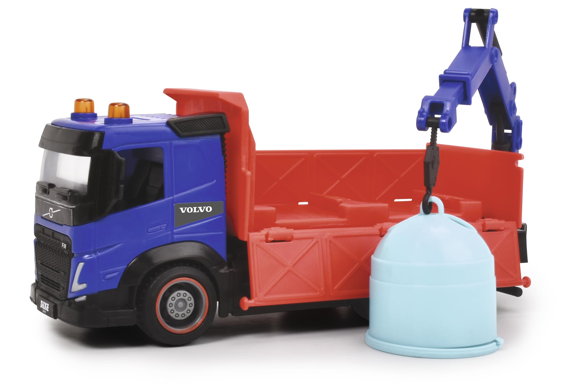 Dickie Toys - 23 cm City Toy Truck, Friction Mechanism, 3 Models Available: Concrete Mixer, Garbage Truck, or Recycling Truck, with Moving Parts, Suitable from 3 Years
