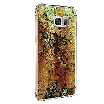 Pacyer Case kompatibel mit Galaxy S7 / S7 Edge Hülle Silikon cover Bumper [Ultra Dünn] Stoßfest Marmor grau braun hellblau TP