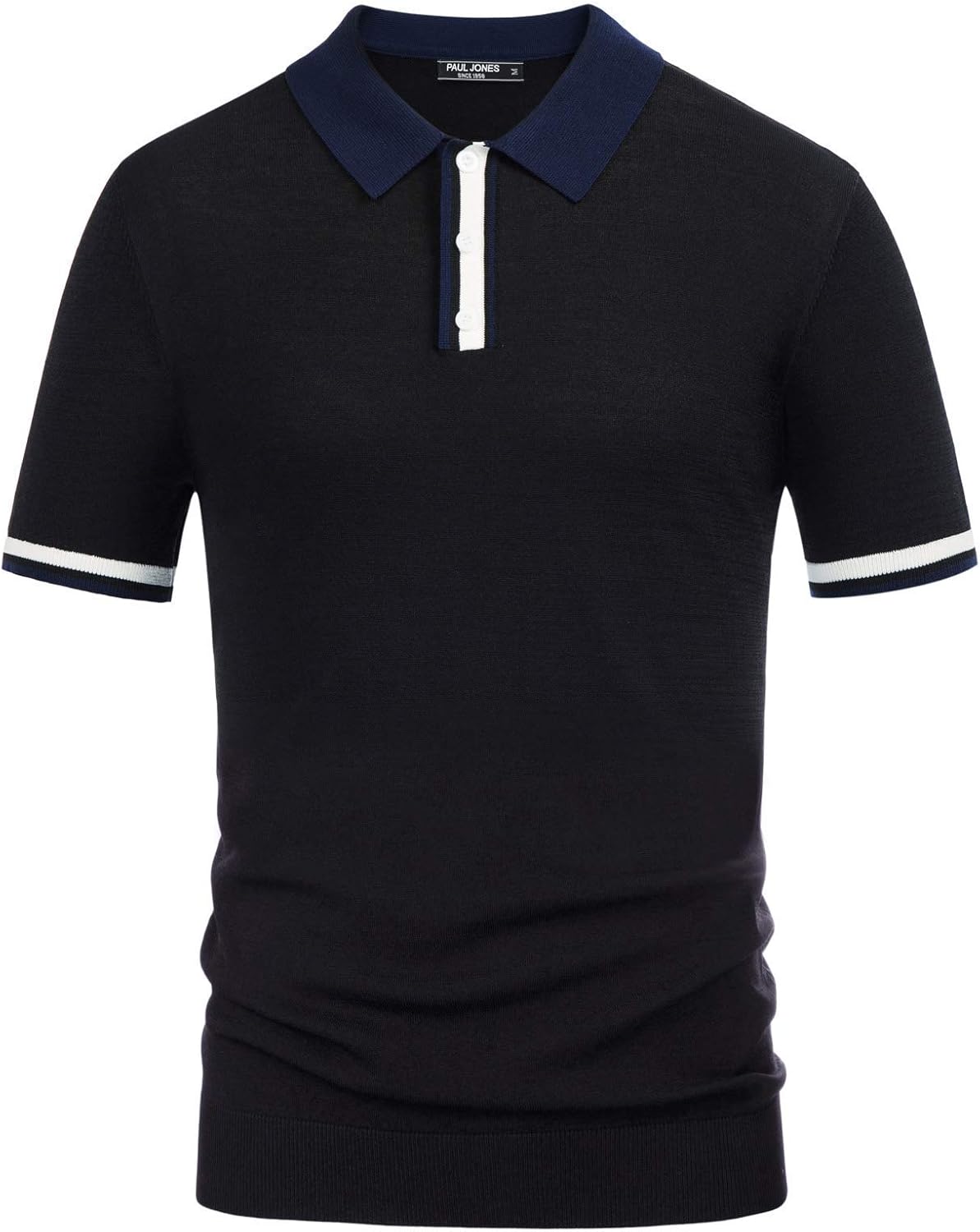 PJ PAUL JONES Men's Vintage Golf Polo Shirt Classic Fit Contrast Sport