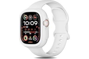 KEEBOWZ Silicone Bands with Bumper Case Compatible with Apple Watch Band 38mm 40mm 41mm 42mm 44mm 45mm 49mm, Sport Strap with Protective Cover Wristband for iWatch Series 10 9 8 7 6 5 4 3 2 1 SE Ultra