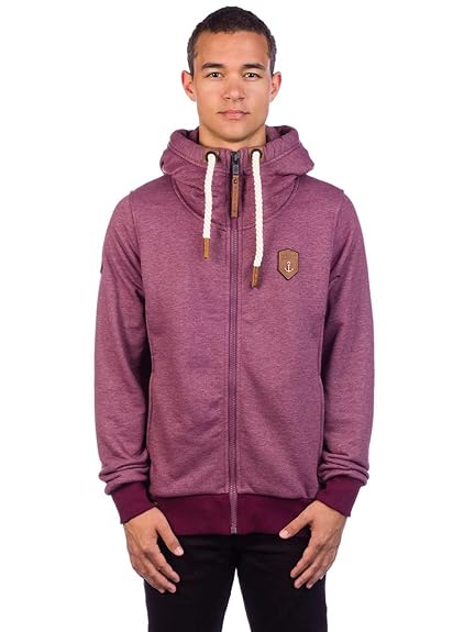Naketano Birol Zipped Hoodie Indigo Blue Melange