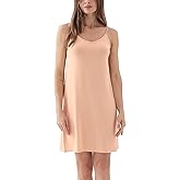 GYS Bamboo Viscose Women's Full Slips Adjustable Spaghetti Strap Soft Chemise Nightgowns