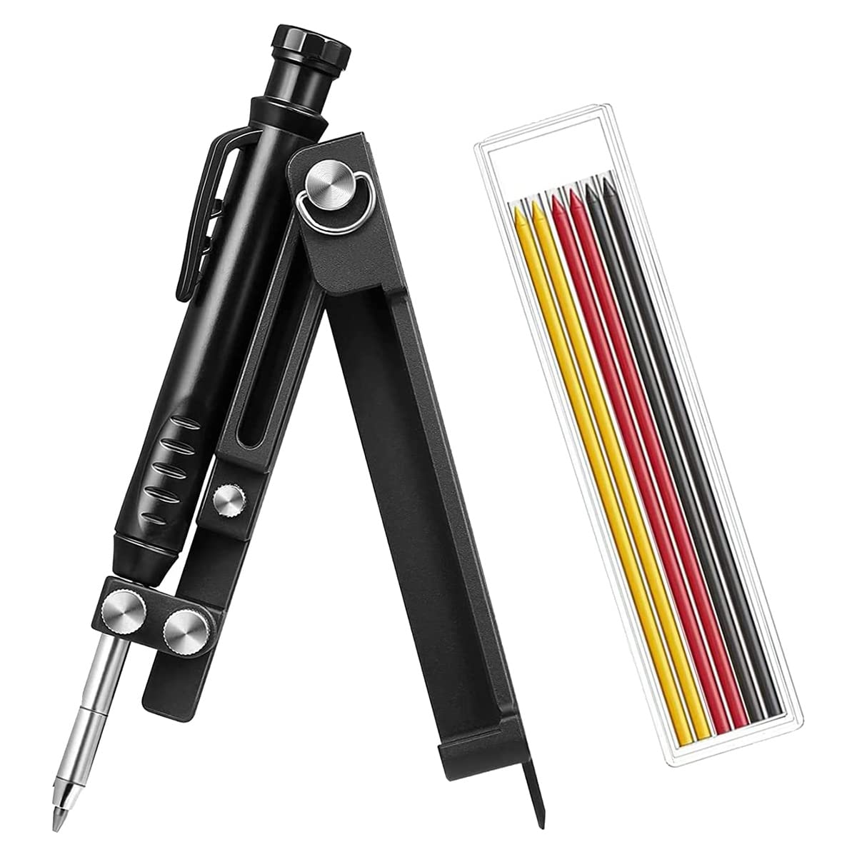 ZDSFSD Multifunctional Scribe Tool, Construction Pencils, Carpentry Tools with Deep Hole Pencil, DIY Woodworking Scriber