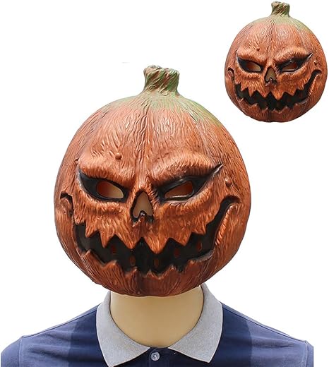 Amazon ハロウィーンマスク ラテックス素材ホラー面白いカボチャ頭クリスマスパーティーホラー楽しい創造的なマスク 大人と子供のための休日のパーティーの装飾に適しています クリスマス雑貨 ホビー