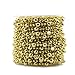 Gold Beaded Garland,BoJia Pearl Bead Roll String 50ft ABS Crystal Strand for Christmas, Valentine, Exhibition, Wedding, Clothing, Costume, DIY Decoration (Gold) primary