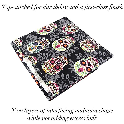 Sugar Skull Fabric Crochet Hook Case - Keeps Hooks Organized - Perfect Hook Holder For At Home Or Travel!