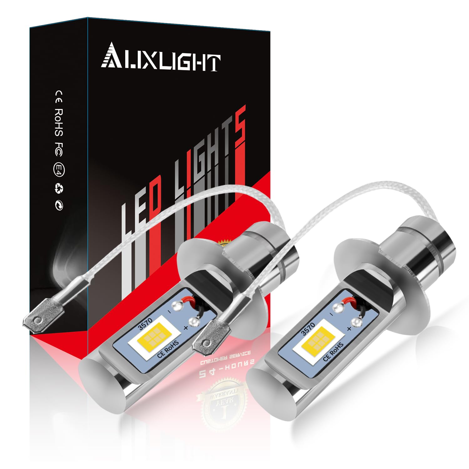 Photo 1 of AUXLIGHT H3 LED Fog Light DRL Bulbs, 3000 Lumens Extremely Bright Bulbs Replacement for Cars, Trucks, Golden Yellow
