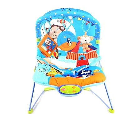 Luvlap Magic Circus Baby Bouncer with Soothing Vibration and Music (Multi Color)