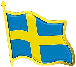 Sweden Flag Lapel Pin - Enamel Metal National Badge