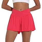 Blaosn Flowy Running Shorts for Women Workout Athletic Gym Yoga Sports Sweat Skort Tennis Skirt with Pockets Casual Summer