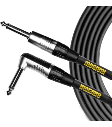 3-Pack 10 Inch S-Shaped Instrument Patch Cables - Mogami 2524 Wire With Gold Plated Pancake Connectors