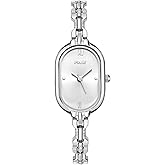 GOODLIYA Watches for Women Elegant Oval Waterproof Watch Gold Vintage Watch Adjustable Stainless Steel Bracelet Quartz Watch