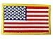 Military Specific Gold-Bordered USA Tactical American Flag Embroidered Morale Hook